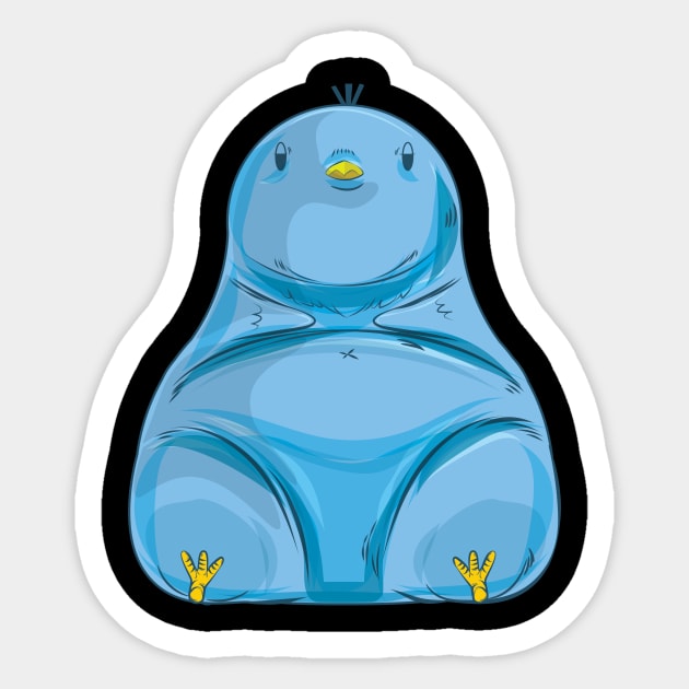 Funny Fat Chick T-Shirt Sticker by avshirtnation